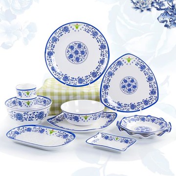 A5密胺青花瓷蘭州拉面專用碗塑料耐摔餐具快餐店面碗湯碗小碗商用