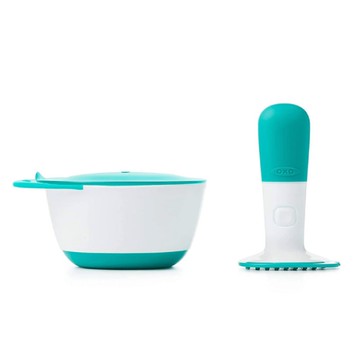 美國 OXO tot 好滋味研磨碗-靚藍綠|副食品研磨