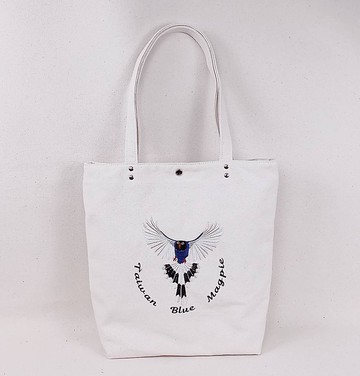 台灣特有種  ~  藍鵲   刺繡  購物袋  帆布袋(小)