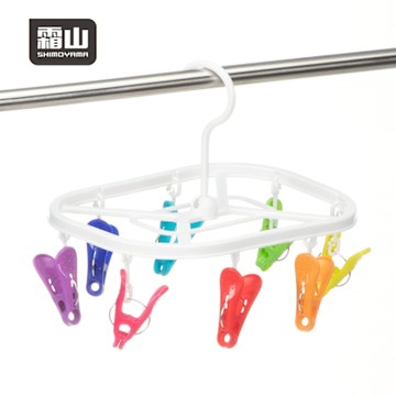 日本霜山 彩虹折疊式晾曬架(8夾)