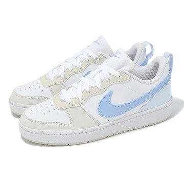 Nike 休閒鞋 Court Borough Low Recraft GS 大童 女鞋 米白 藍 復古 百搭 IB4701-141
