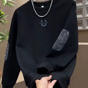 春秋新款長袖體卹男 高檔衛衣男 長袖t卹男 韓版青年打底衫圓領男休閒上衣