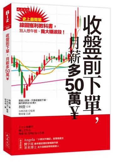 收盤前下單，月薪多50萬￥：史上最簡單線圖獲利教科書，別人想午餐、我大賺波段！