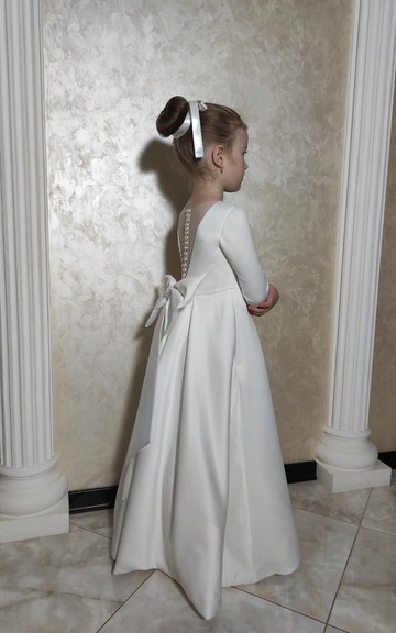 緞面花童禮服 適合婚禮 生日 音樂會