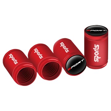 Bebehome SPORTS 磨砂輪胎氣門嘴帽  4個  紅色