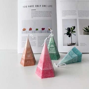 漸層雪花蠟燭香氛蠟燭 飾品收納擺件