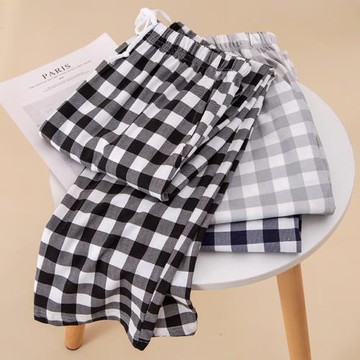 無印風睡褲男士純棉夏薄款春秋長褲針織休閑大碼寬松家居褲可外穿