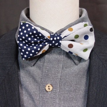 俏皮彩色點點撞色設計領結 bow tie-雙面可用