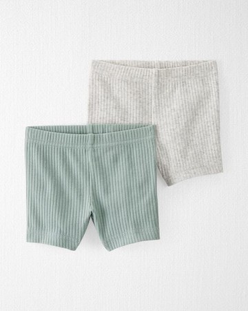 Baby Organic Cotton Ribbed Pedal Shorts
