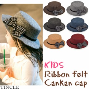 値下げ 子供用 カンカン帽 リボン付き 格子チェック フェルト素材 ハット マニッシュ 帽子 女の子 キッズ ジュニア Kids Bs176 通販 Lineポイント最大4 0 Get Lineショッピング