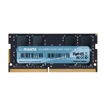 RIDATA 錸德 16GB DDR4 2666/SO-DIMM 筆記型電腦記憶體 /個 4719303976641｜領券最高折$220