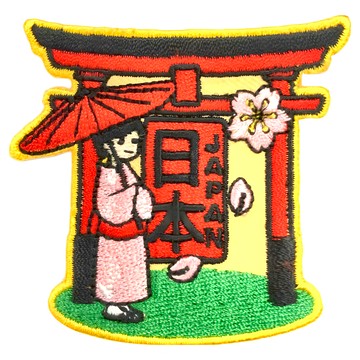 A-ONE 匯旺 7.5 x 6 CM 聚酯纖維 台灣製  NO.198 日本 Q版 鳥居  1個