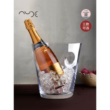 NUDE 土耳其進口水晶玻璃香檳桶紅酒冰桶圓形桶大號雙耳降溫家用