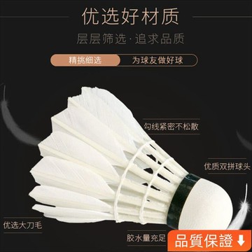 台灣出貨 羽毛球耐打王鵝毛打不爛比賽學習學生娛樂訓練鴨毛正品室外羽毛球 ANMI