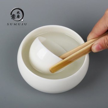 素木居 如初羊脂玉白瓷杯洗 陶瓷小號茶洗 簡約茶道配件水盂建水