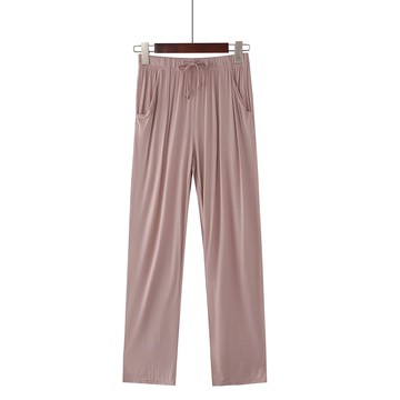 莫代爾柔軟涼感七分褲-卡其色