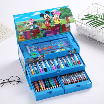 【臺灣-出貨】兒童彩色畵筆套裝小孩玩具美術文具禮品禮盒畵筆水彩筆小學生專用