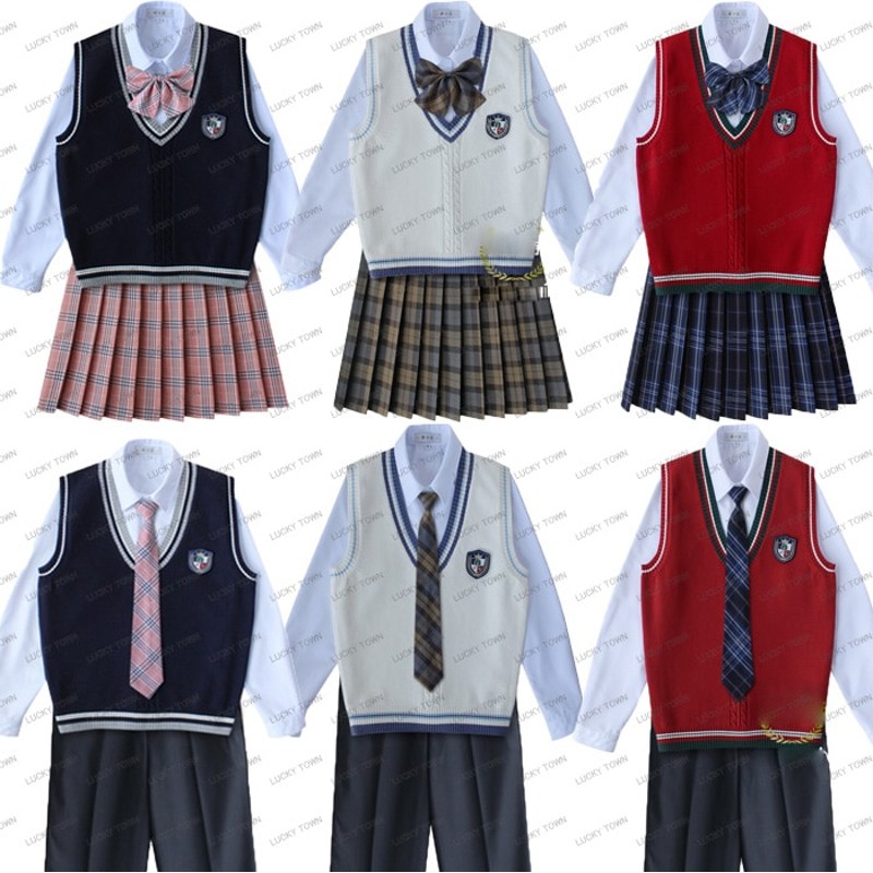 なんちゃって制服 セット jk 制服 5点セット チェック柄 女子高生スカート カップルセット 入学 | LINEショッピング