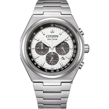 CITIZEN Zenshin 超級鈦光動能計時腕錶 男錶 手錶-42.5mm 白色CA4610-85A