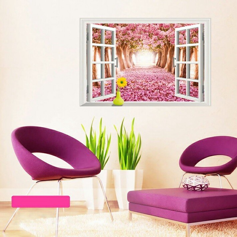 ウォールステッカー 花 偽窓 窓ポスター 桜の木 3d 桜の木 桜道 貼ってはがせるステッカー 壁紙シール リビング 窓ガラス お花見 家花見 通販 Lineポイント最大0 5 Get Lineショッピング