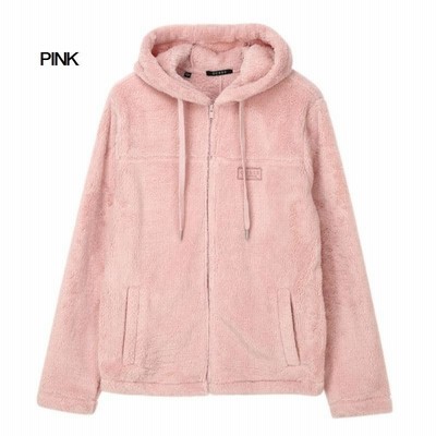 GUESS ゲス ミニワッペンフリースパーカー フーディー ボア