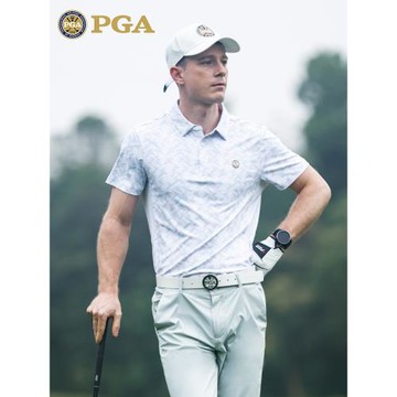 【兩件5折】PGA高爾夫男裝短袖t恤服裝男士衣服抗菌polo衫上衣