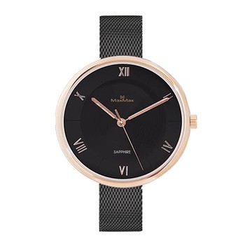 Max Max 優雅數字極簡面盤錶-黑色32MM(MAS7032-R1)