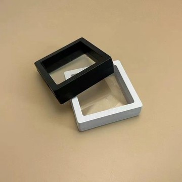 透明懸浮展示珠寶首飾盒 黑白兩色禮品包裝盒 韓版簡約飾品盒子
