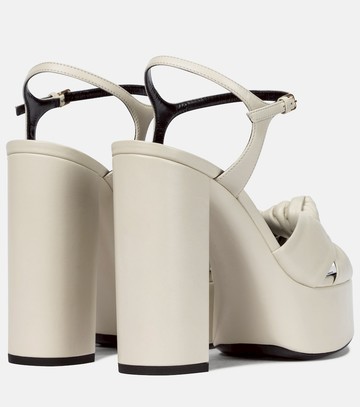 Saint Laurent Bianca 125 leather platform sandals