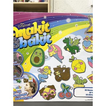 出口原單圣誕DIY裝飾品自制彩色玻璃狀材料包卡通掛飾套裝8歲上2