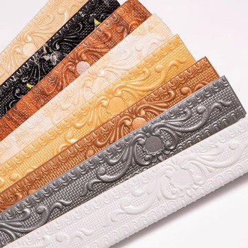 跨境自粘3D腰線踢腳線天花板頂角邊框泡沫邊條背景裝飾條陰陽角線[DD1206001]