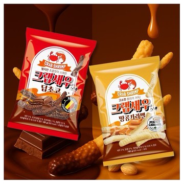 Deltory~酥脆蝦條裹可可醬／焦糖花生醬(60g) 款式可選