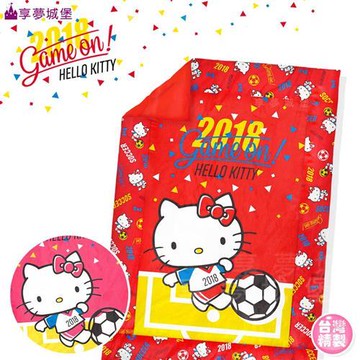 享夢城堡 單人冬夏兩用被套4.5x6.5-HELLO KITTY 2018世足(粉.紅)