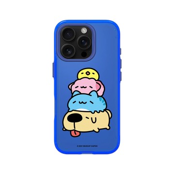 iPhone 16 Pro Clear 激光藍 - 貓貓蟲咖波 Bugcat Capoo - 咖波好朋友趴趴睡