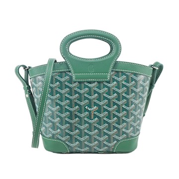 GOYARD Beluga 帆布束口兩用包-迷小/綠