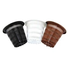 【水培無土定植籃-DR100A內盆-內徑10*外徑12.5*高11.5cm-12個/組】 PP環保塑膠控根花盆 環保加厚 水培無土種植用-5101023
