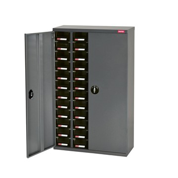 樹德SHUTER 四排 48格 加門零件櫃 黑抽/組 A7V-448D【APP滿額下單10%點數(單一帳號最高5000點)】1/31止