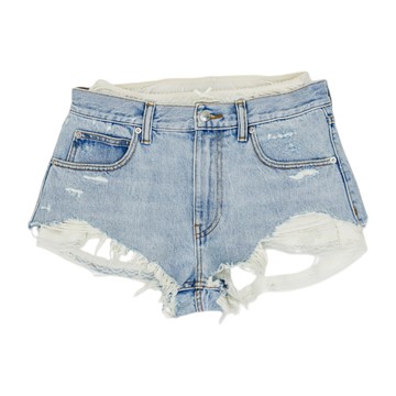 alexanderwang 平角腰帶牛仔短褲