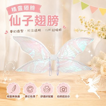 10.27精靈翅膀 仙子翅膀 蝴蝶翅膀 翅膀 綠色翅膀 精靈翅膀生日派對節日表演化妝舞會道具精靈翅膀拍照道具