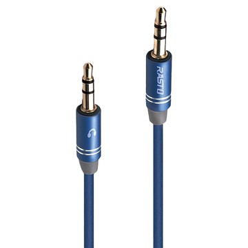 RASTO 鋁合金AUX公對公3.5mm音源線 1m  RX8  1條