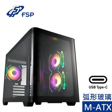 FSP 全漢 S380-BA M-ATX電腦機殼(黑色)