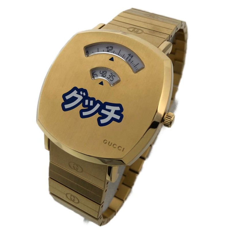 グッチ グリップ ウォッチ 38mm 日本限定 157.3 YA157428 電池交換済 