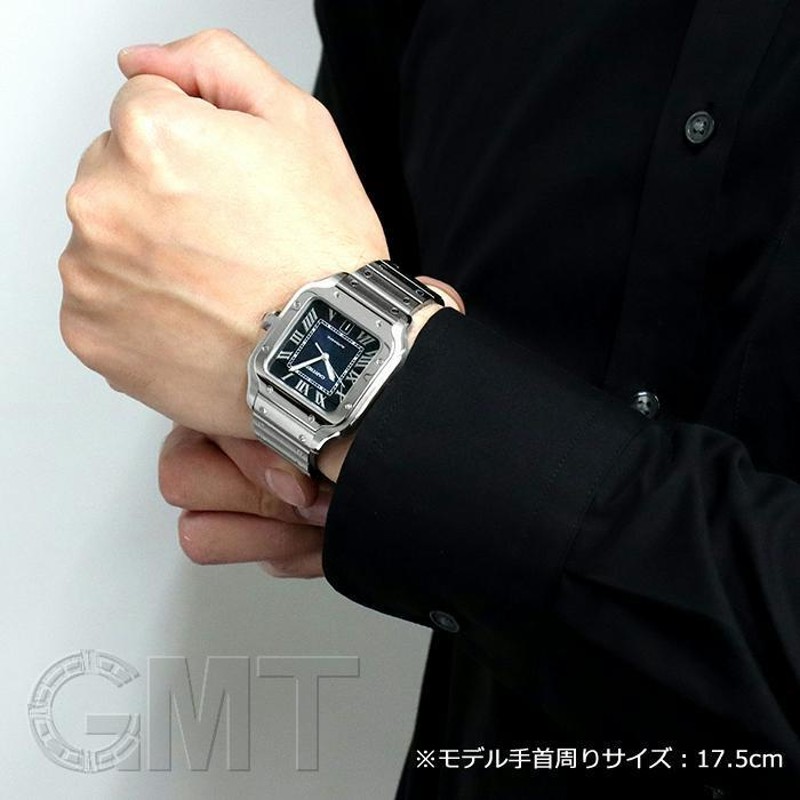 カルティエ サントス ドゥ カルティエ LM WSSA0030 ブルー CARTIER 中古メンズ 腕時計 送料無料 | LINEブランドカタログ