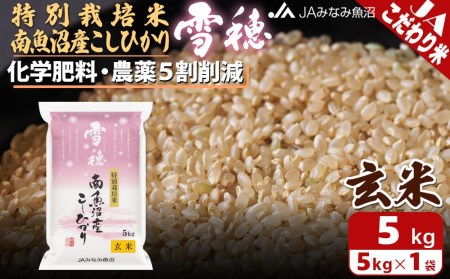 特別栽培米南魚沼産こしひかり「雪穂」玄米5kg