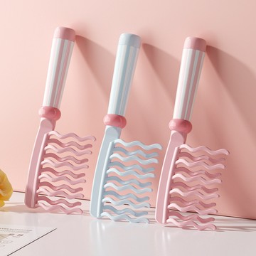 【台灣出貨】雙排波浪齒 大齒捲髮梳子 寬齒不打結 順發 女士長髮燙髮梳 專用 防靜電 波浪梳