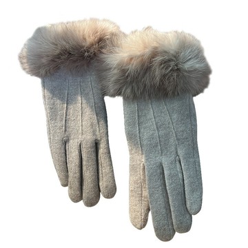 現貨+預購 羊毛手套觸控手套-兔毛牛奶絨愛心刺繡女配件4色74jw7【獨家進口】【米蘭精品】