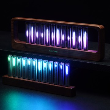 【現貨秒發】LED拾音燈頻譜 節奏氛圍燈 RGB擬輝光管音樂 桌搭電競桌面擺件 聲控燈