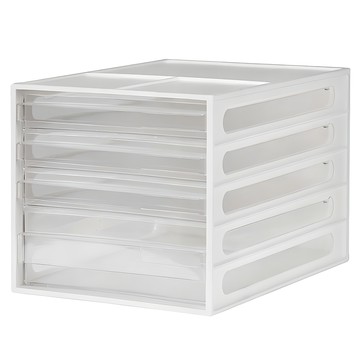 livinbox 桌上型 A4 資料櫃 DD-1213  白色  4層