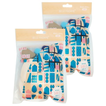 BELLE MADAME 貝麗瑪丹 萬花筒粉撲  2組  N434