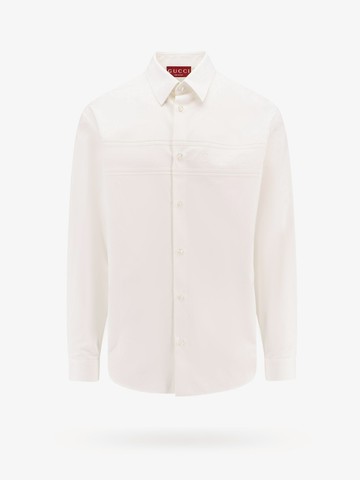 Cotton shirt with frontal logo - GUCCI - gender_Man